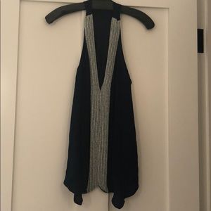 dark blue beaded blouse BY Parker: barely worn